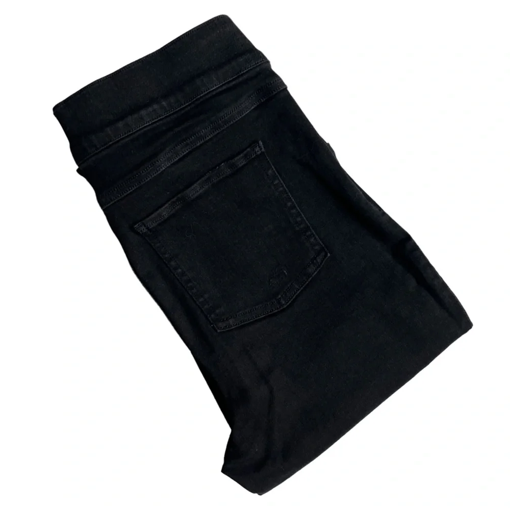 Spanx Distressed Skinny Jeans Women's S High Rise Stretch Denim Raw Hem 20213R - Picture 1 of 15